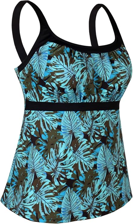 Women's Plus Size Swimsuit Floral Tankini Top Vintage Swimwear