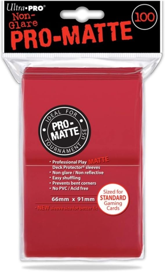 Ultra Pro - Standard Pro Matte Card Sleeves 100 Pack - Red