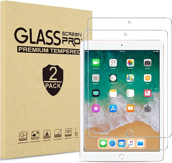ProCase 2 Pack Screen Protector for iPad 6th/5th/ Air 2/Air 1/ iPad Pro 9.7