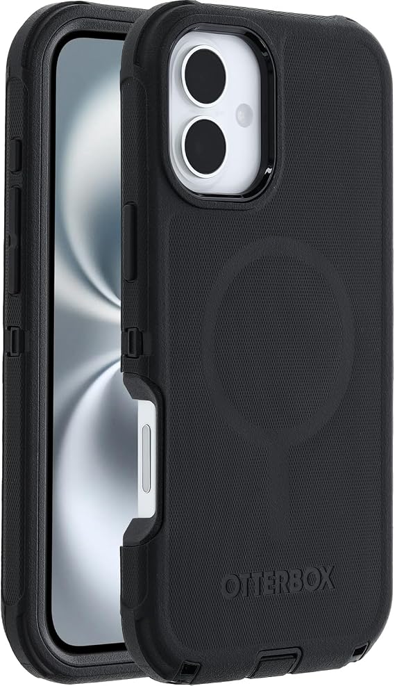 OtterBox Defender Series MagSafe Case iPhone 16 Plus Compatible Shock and Fall Protective Case, Black