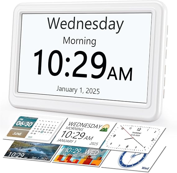ROCAM Dementia Clock for Seniors with Large Display & Medication Reminders