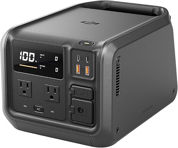 DJI Power 500 Portable Power Station, 512Wh LFP (LiFePO4) Battery, 70-Minute Fast Charging,1000w Max Output Solar Generator for Home Backup, Camping & RVs, Off-grid Power Outage