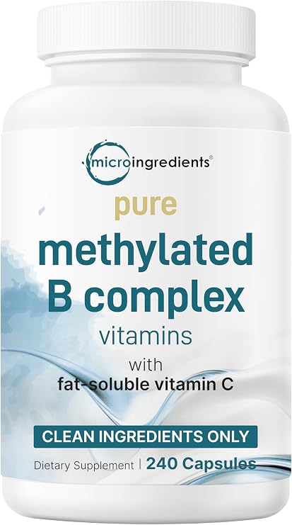 Micro Ingredients Pure Methylated B Complex Vitamins, 240 Capsules