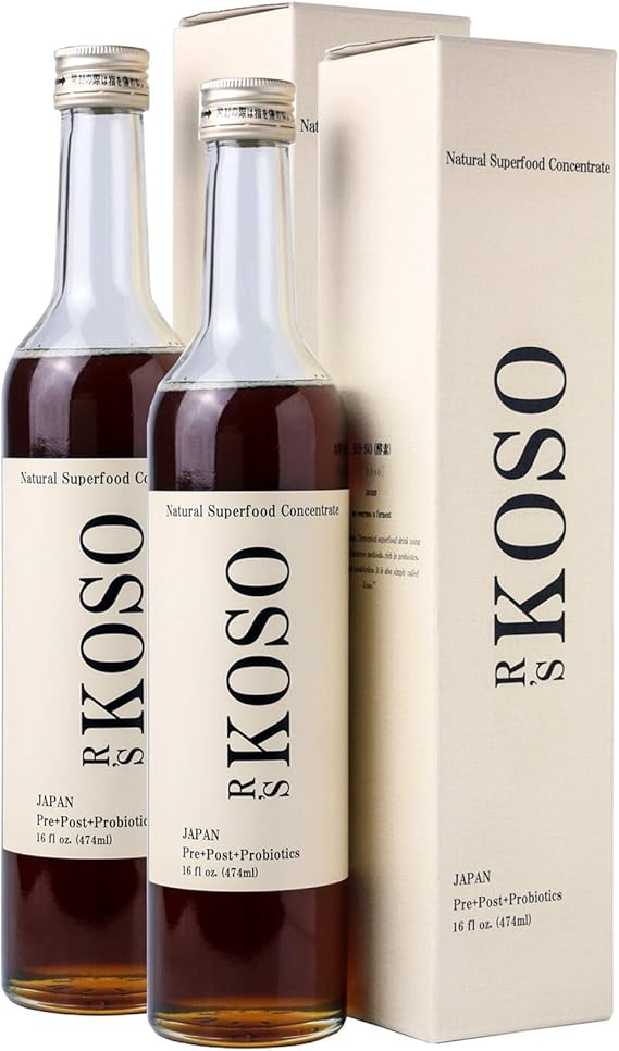 R's KOSO 5-Day Cleanse Japanese Enzyme Drink Rich in Probiotics and Prebiotic, Made from 100+ Vegetables ? Fruits - Natural Support for Better Digestion & Gut Health + Detox + Cleanse - 16oz 2