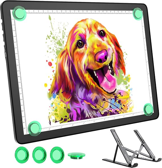 A3 Cordless Diamond Painting Art Light Board for Tracing and Drawing,Black