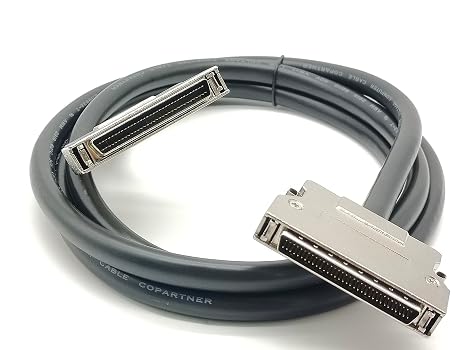 Elecbee SCSI Connector 68Pin HPDB Male to HPDB 68 Pin Male Latch Lock Field Wireable Cable Data Connecting Line 2M(6.56ft