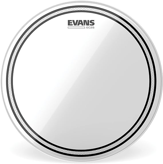 Evans EC2S Clear Tom Drum Head 13 Inch | Evans EC2S clear tom heads offer focused tone, controlled overtones, consistent attack and durable performance.
