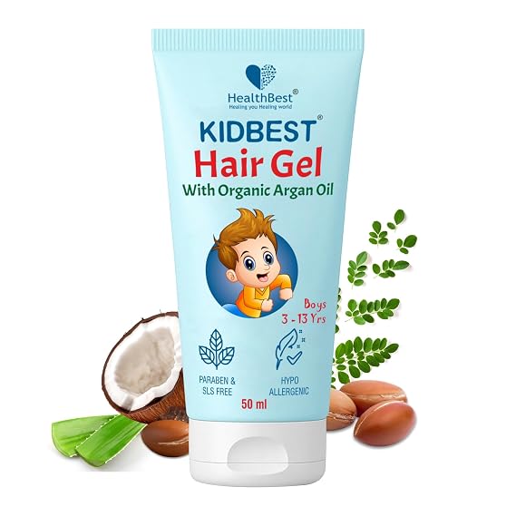 HealthBest Kids Hair Gel, Styling Gel For Boys & Girls, Daily Use, 50ml