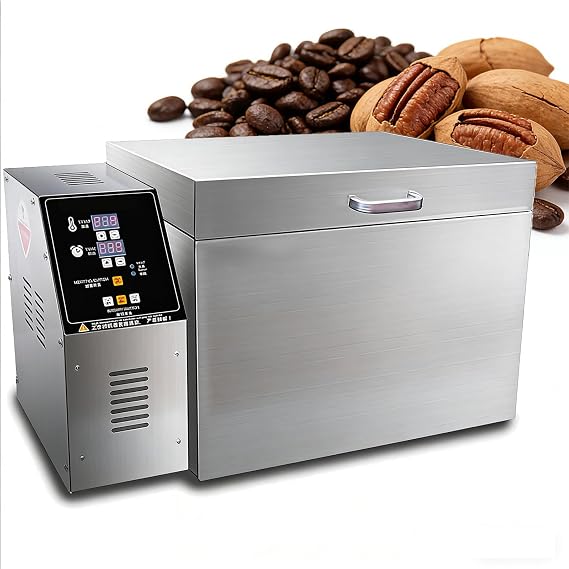 Electric Coffee Bean Roaster - Stainless Steel Drum for Home Use, Automatic Timer, Perfect for Roasting Coffee, Sesame Seeds, Peanuts & Walnuts - Ideal Kitchen Appliance