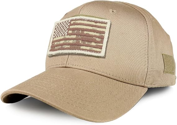 Armycrew USA Desert Digital Flag Tactical Patch Structured Operator Baseball Cap