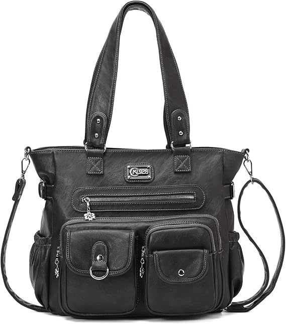 KL928 Large Purses for Women Shoulder Bag Tote Handbags Stylish Vegan Leather Hobo Bags Ladies, A-Black-4
