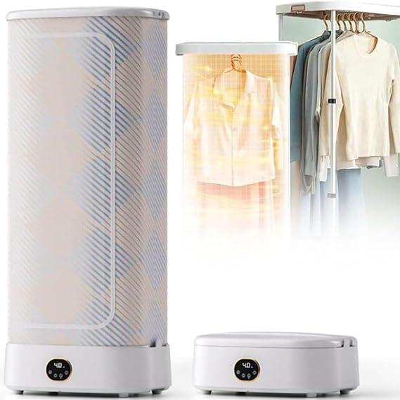1000W Automatic Folding Ironing Machine,Portable Clothes Dryer,Steam Drying Machine,Household,Ironing Clothes Wrinkle Removal Machine,360° Hot Air Circulation,Intelligent Timing