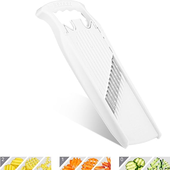BORNER Wave waffle PowerLine | Vegetable Grater Borner - Quality Made in Germany, Color:White