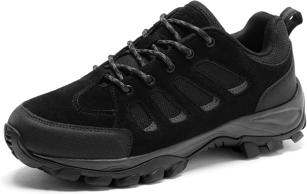 Men's Hiking Shoes Walking Sneakers Outdoor Workout Footwear Non Slip Comfortable Lightweight Breathable Trekking Backpacking Trail Running
