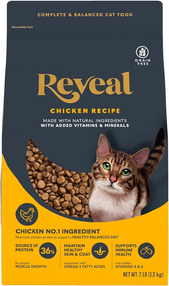 Reveal Chicken Recipe Grain Free Complete Dry Cat Food 7 lb Bag