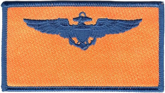 Naval Aviator Pilot Name Tag Collectible Novelty Patch Blue Wings