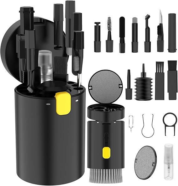 VICHYIE 20 in 1 Multifunctional Cleaner Kit for Electronic Devices (Black)