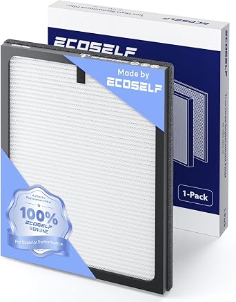 Genuine ECOSELF HAP603 Air Purifier Replacement Filter, 3-in-1 H13 True High-Efficiency Activated Carbon Filter, 1 Pack, White, Official, HAP603 & HAP603WF