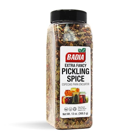 Badia Extra Fancy Pickling Spice Mix, 13 oz - Blend of Premium Spices for Pickling Vegetables, Brines & Marinades, Gluten Free