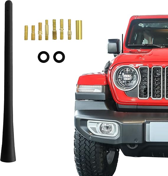 Car Spiral Antenna, Cars Radio Antenna, 7 Inch Rubber Car Antennas Mast Replacement, Universal Exterior Accessories Auto Radio FM AM Antennas Compatible with Truck Car SUV (Regular Style)