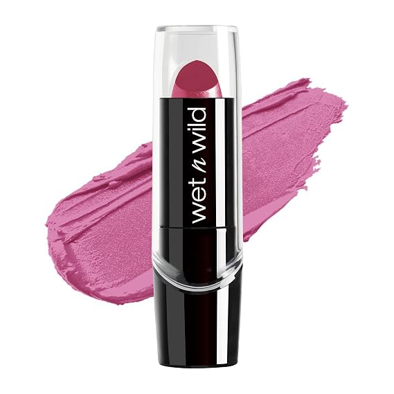 wet n wild Silk Finish Lipstick, Hydrating Rich Buildable Lip Color, Formulated with Vitamins A,E, Macadamia for Ultimate Hydration, Cruelty-Free & Vegan - Retro Pink