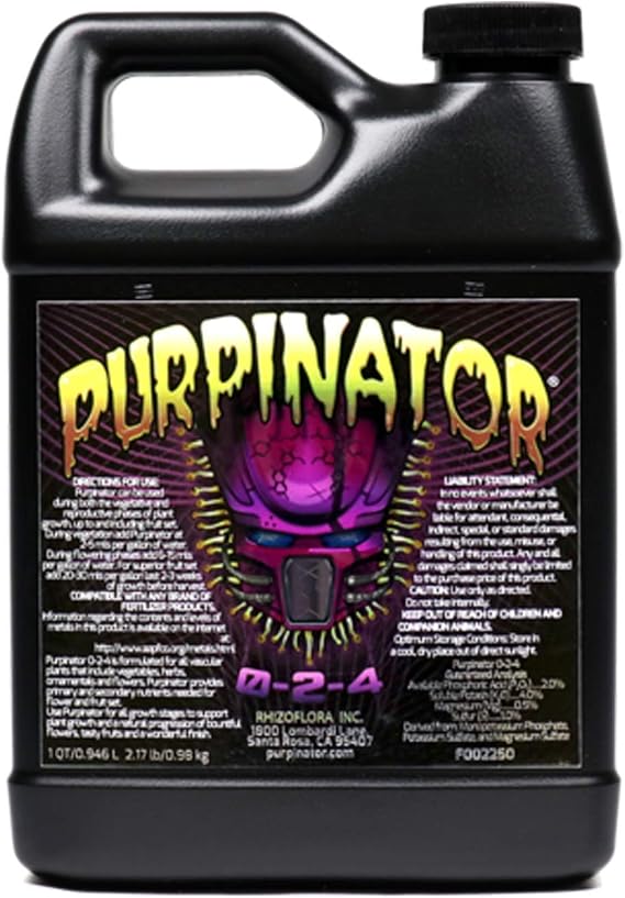 Purpinator - Specialty Plant Nutrient Additive - Improves Color, Enhances Aromatics and Flavors, Gives More Potency to Your Plants (32oz) - 4 Pack