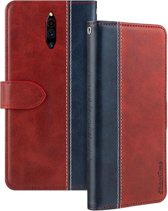 Two-Tone Leather Case for Nubia Red Magic 5S - Red