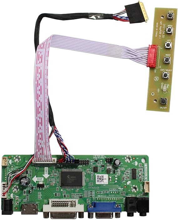 VSDISPLAY VGA DVI LCD Board for 14" 15.6" LTN140AT02 LTN156AT17 1366x768