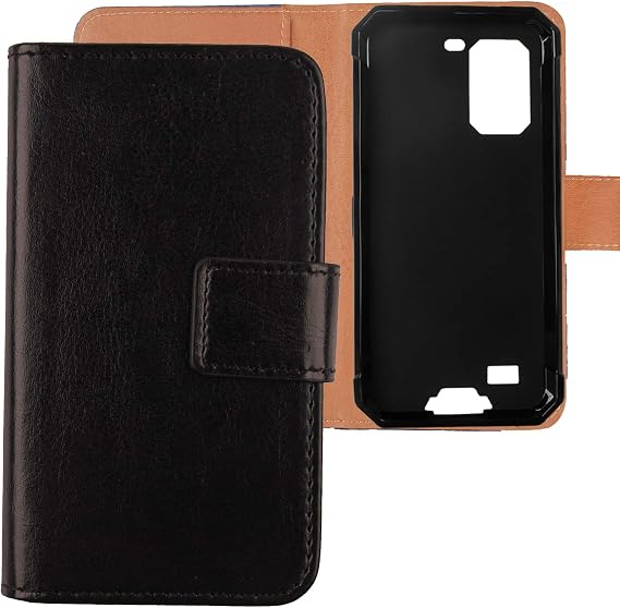 Flip PU Case para Ulefone Armor 7 6.3" Funda De Carcasa Cartera De Cuero Billetera Cover Piel (Negro)
