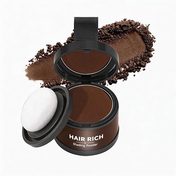 Nicgou Hairline Shadow Powder, Hair Shadow Root Cover Up (Medium Brown, 10)