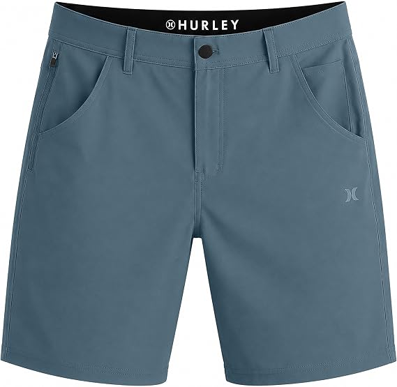 Hurley Trek Hybrid Mens Shorts, Lightweight Quick Shorts for Men - Blue 34