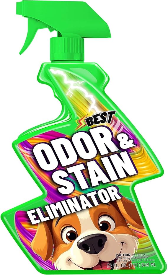 BEST Pet Odor & Stain Eliminator, Enzyme Spray for Urine, Dog Smell, Carpet Mess. Remove Dog & Cat Pee, Poop, Stain, Spot, Smell, Odor Enzymatic at a Molecular Level for Your Home