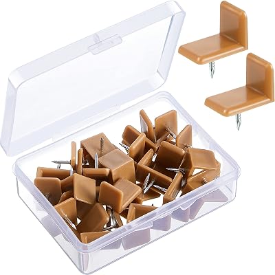 Maitys L-Shape Tack-in Drawer Glide Brown Furniture Slider Tack Glide for Repairing Dressers, Making The Drawer Slide Smoothly and Evenly