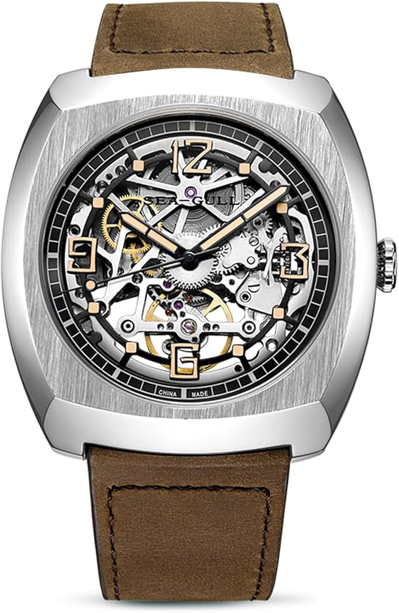 SEA-GULL Watch for Men Automatic Mechanical Wristwatches Waterproof Skeleton Dial 849.27.6094