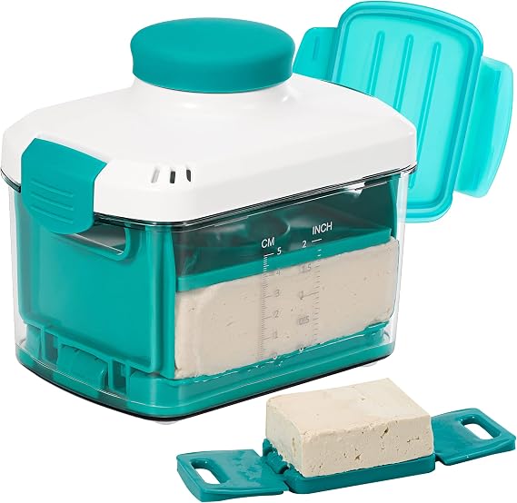 NOYA Adjustable Tofu Press with Marinating Lid, Dishwasher Safe, BPA Free | Adjustable Press for Any Thickness, Tofu Cheese Paneer, Evenly, No Crack, Marinate, No Mess, Hands-Free, Save Paper Towels