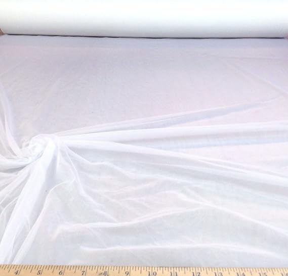 Fabric Nylon Tricot White 15 Denier Lustre SheerTM