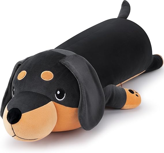 29.9" Large Plush Dachshund Dog Giant Stuffed Dog Stuffed Animals Plush Soft Toy Puppy Kawaii Plushies Pillow Cuddly Toys Cushion Doll Animal Hugging Pillow Gift for Children Friends Birthday