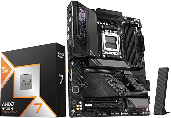 AMD Ryzen 7 9800X3D Processor with Gigabyte X870E AORUS Elite Motherboard