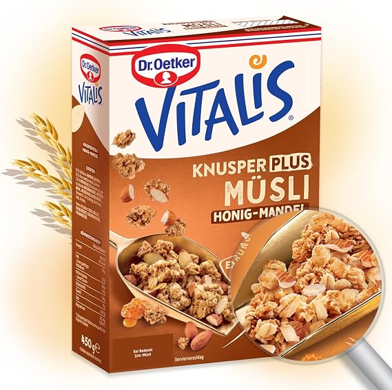 Dr. Oetker Vitalis Honey Almond Crispy Muesli 450 Gr