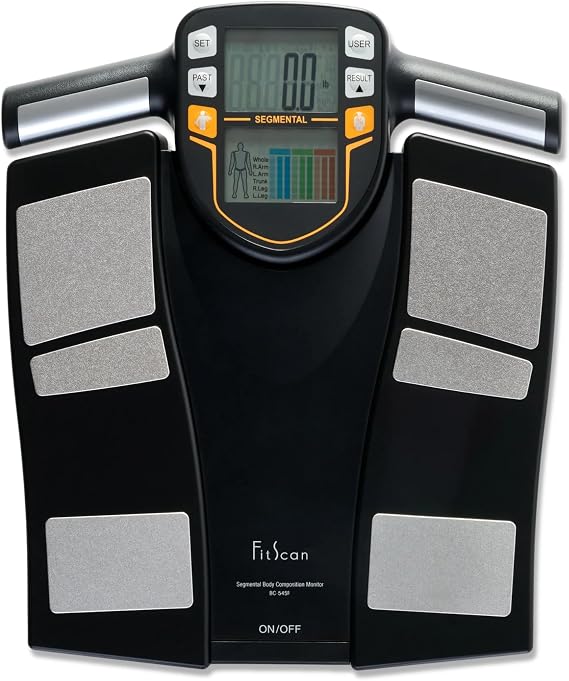 FitScan BC-545F Segmental Body Composition Monitor - 20 Body Metrics Analyzer - Japan Technology - Auto Recognition for 5 Users - Measures Arms Legs Trunk Fat & Muscle