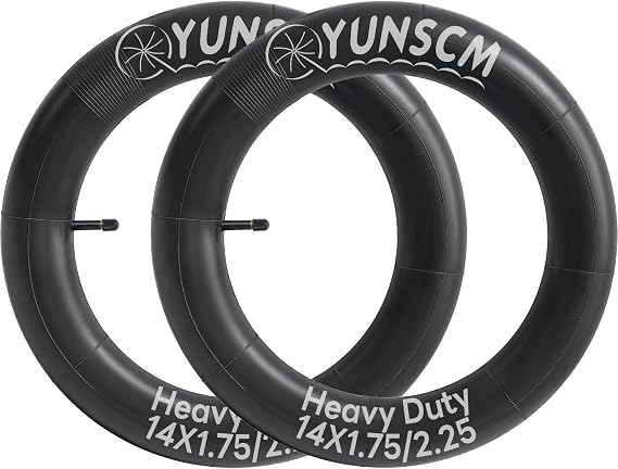 14" Heavy Duty Bike Tubes 14 E-Bike Tubes 14x1.75/2.25 Inner Tubes 2-PCS