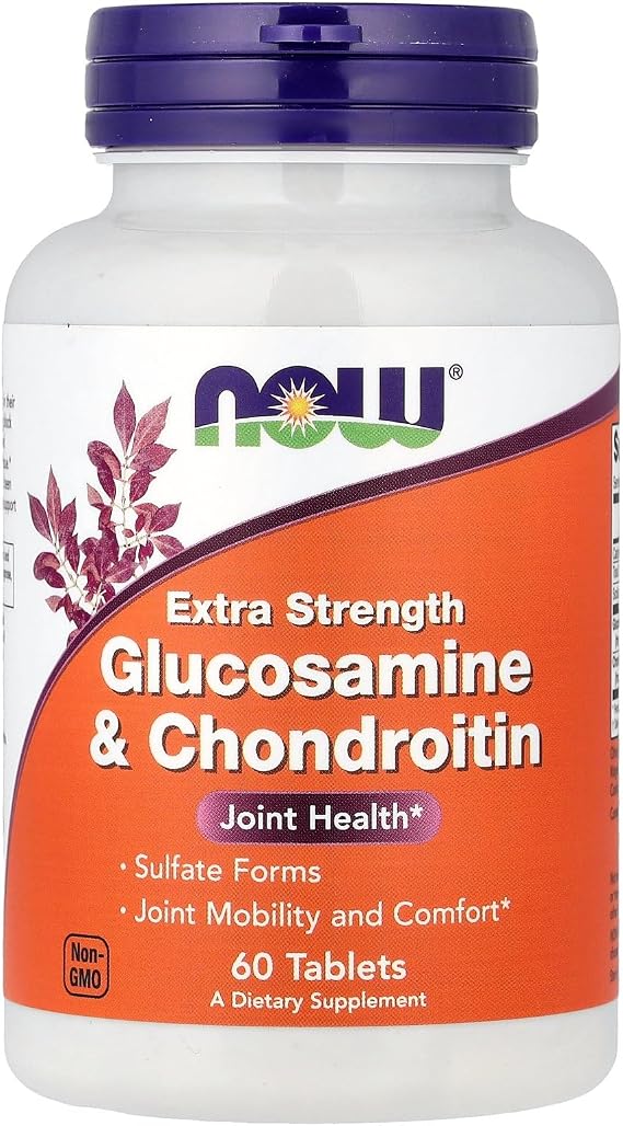 NOW Foods Extra Strength Glucosamine & Chondroitin, 60 Tablets