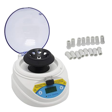 Huanyu Mini Benchtop Centrifuge 10,000rpm Micro Clinical Lab Centrifuge High Speed Centrifuge 9999min Timer 8 Holes for 2.0/1.5/0.5/0.2ml Tubes (110V, Mini-10K)