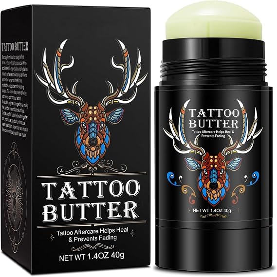 Tattoo Balm & Healing Cream Aftercare – Moisturizing Tattoo Butter for Fast Recovery, Soothing Numbing Relief & Skin Protection – Tattoo Alternative (Black-40g, One Size)