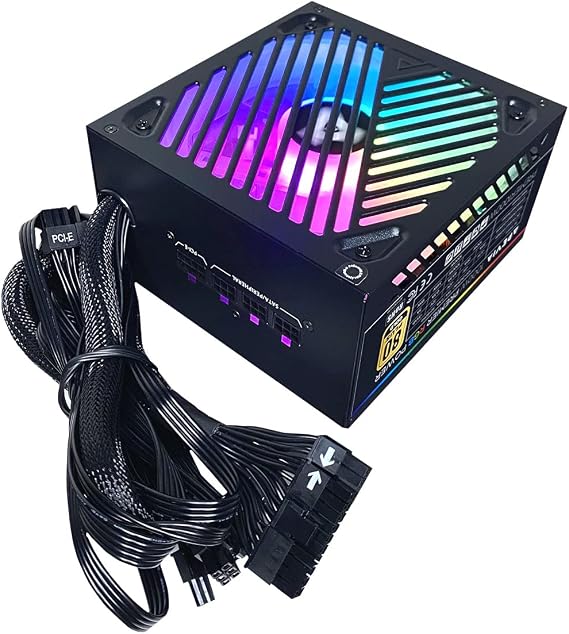 Apevia ATX-PM1000W Premier 1000W (No PCIe 5.0 & No Gen 5 12VHPWR Cable) 80+ Gold Active PFC ATX Semi-Modular Gaming Power Supply with 366 RGB Modes