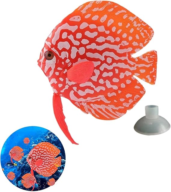 Aquarium Simulation Fish Lifelike Floating Fake Glow Fish Tank Ornament with Suction Cup Natural Decor Glow Effect for Decorating Aquariums