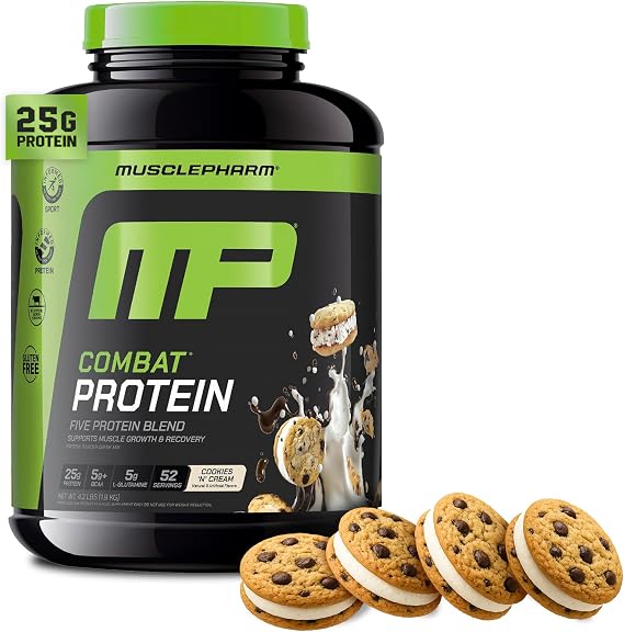 Muscle Pharm Combat Protein Powder | Cookies N Cream - 4.2 lb
