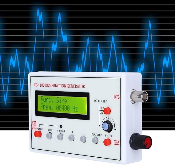 Eujgoov DDS Function Generator 1Hz-500kHz Frequency Generator with Sine Wave Multi Waveform Output for Electronic Testing