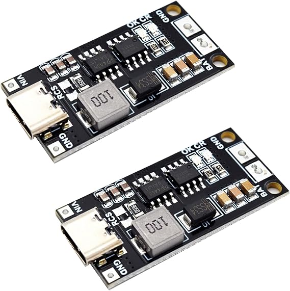 Adeept Type-C USB-C 4S 2A 18650 21700 3.7V Lithium Battery Charge Module Charging Board Step-Up Boost Li-Po Polymer USB C to 16.8V - 2PCS
