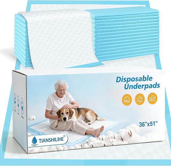 Puppy Pee Pads for Dogs 51"x36" 40 Count, Extra Large Dog Pee Pads, XL Leak-Proof & Super Absorbent Dog Pee Pads, Thicken Disposable Potty Pads Puppy Training Pads for Cats Rabbits